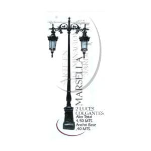 POSTE MARSELLA DOS LUCES COLGANTE